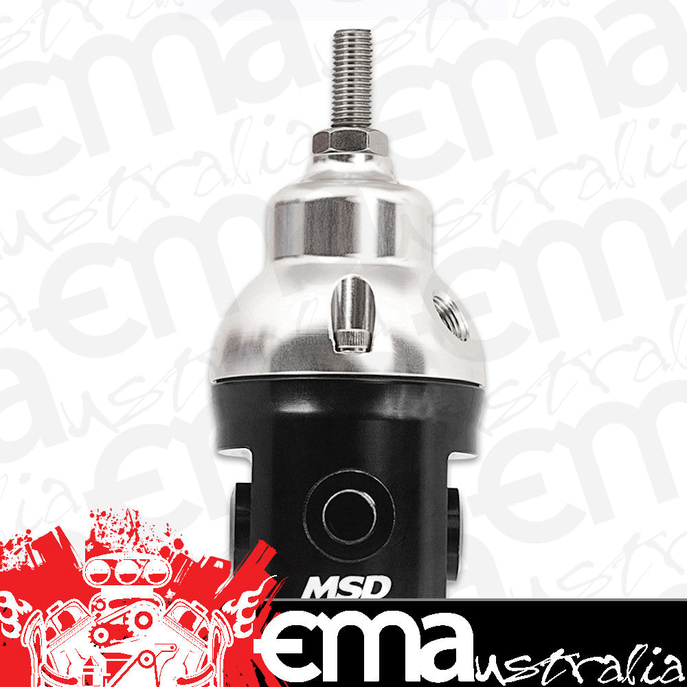 MSD Ignition MSD2938 Fuel Pressure Regulator suit EFI Adjustable 15-90 PSI With Boost Reference -6an Inlet/Outlet