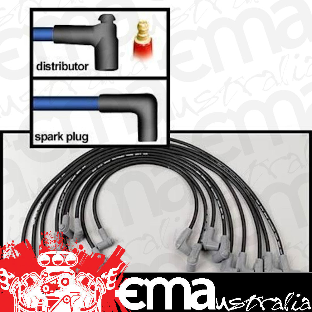 MSD Ignition MSD31293 Spark Plug Wires Super Conductor Spiral Core 8.5mm Black 90 Degree Boots Chevrolet Big Block V8 Set