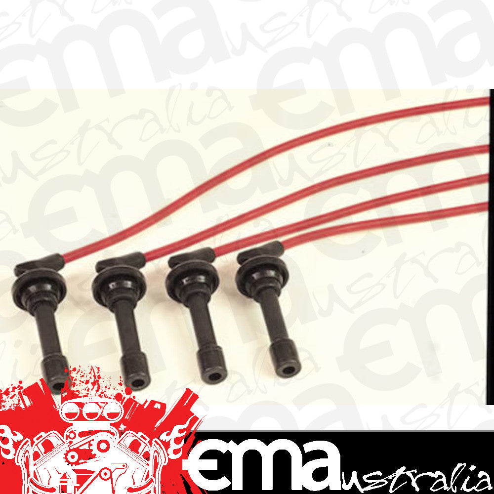 MSD Ignition MSD32319 Super Conductor Plug Lead Set 8.5mm Red Honda Civic 4 Cyl 1988-'95