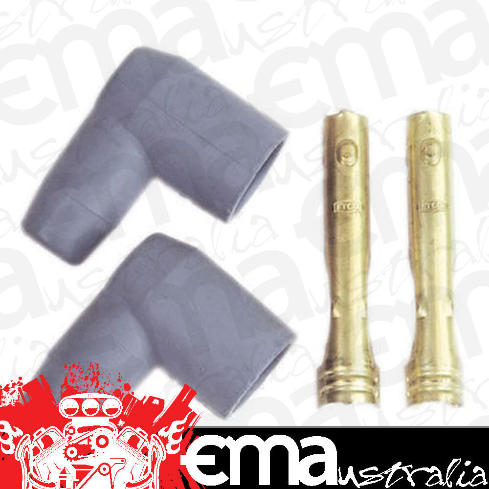 MSD Ignition MSD3321 Replacement Boots & Terminals 90 Grey (pair)