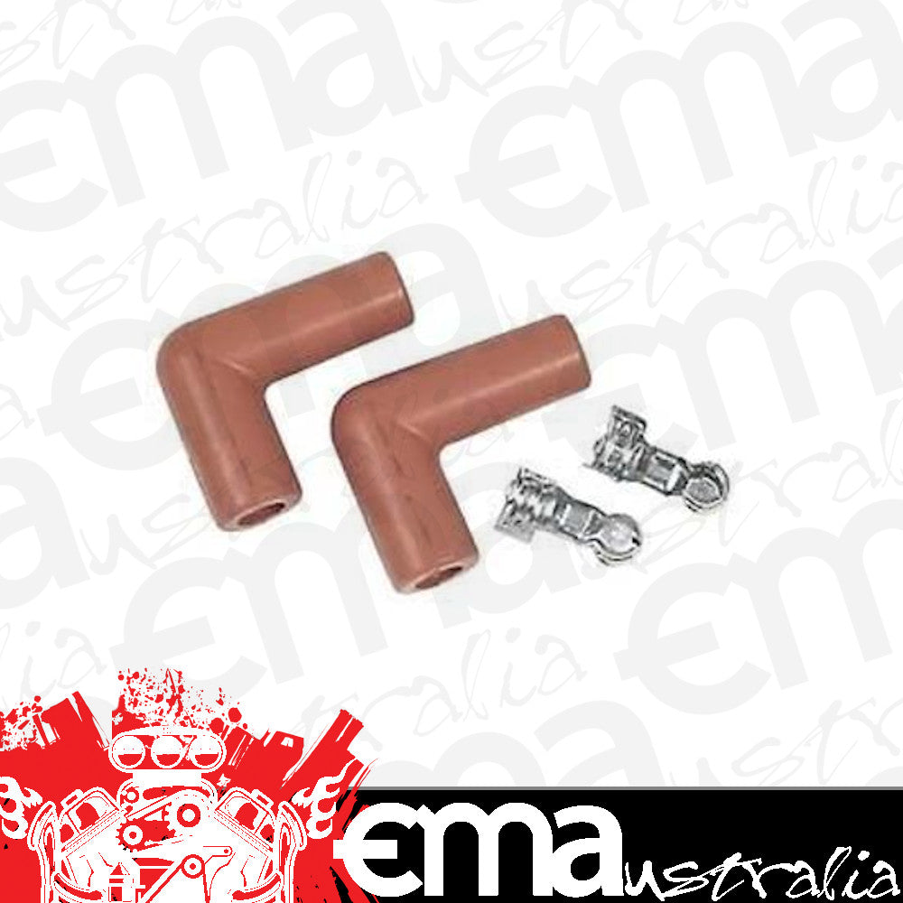 MSD Ignition | MSD3325 | Pro Racing 90 Spark Plug Boots 8.5mm Silicone Orange (pair)