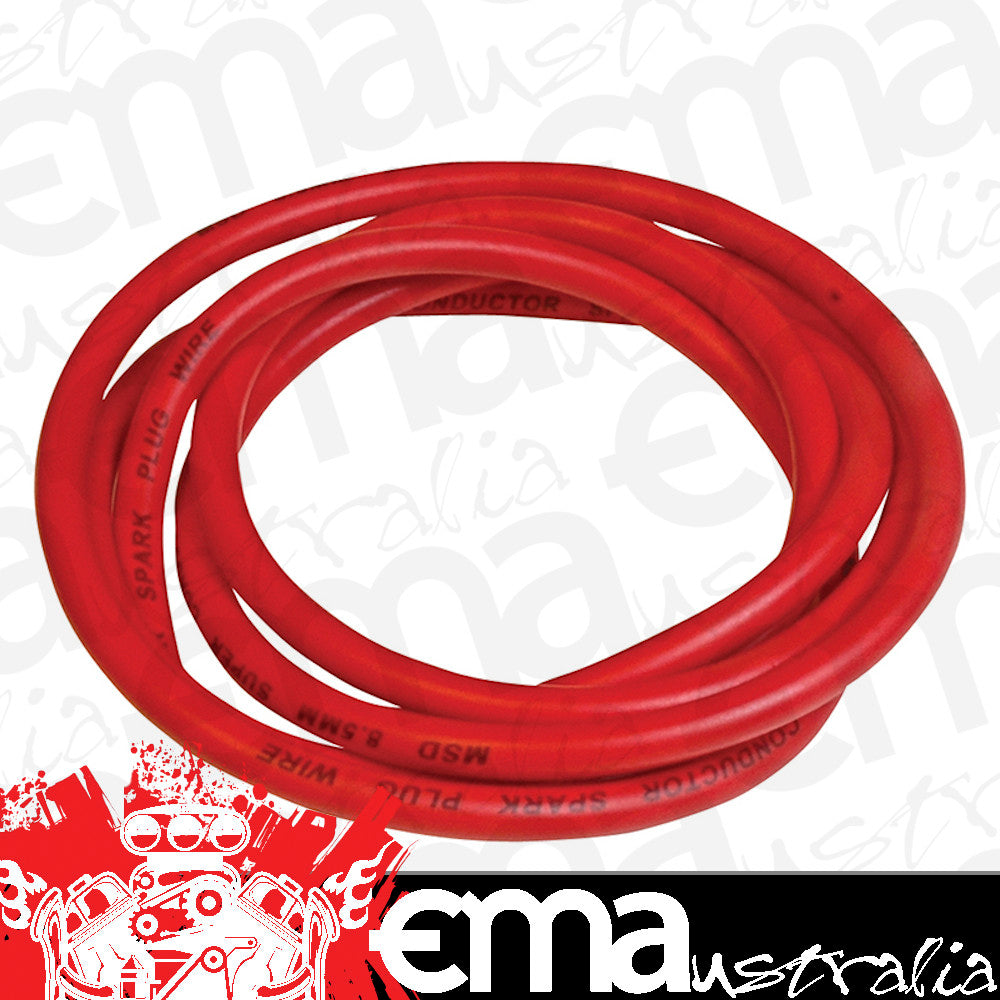 MSD Ignition MSD34049 Bulk Super Conducter 8.5mm Plug Lead Spiral Core Red 100 Foot Roll