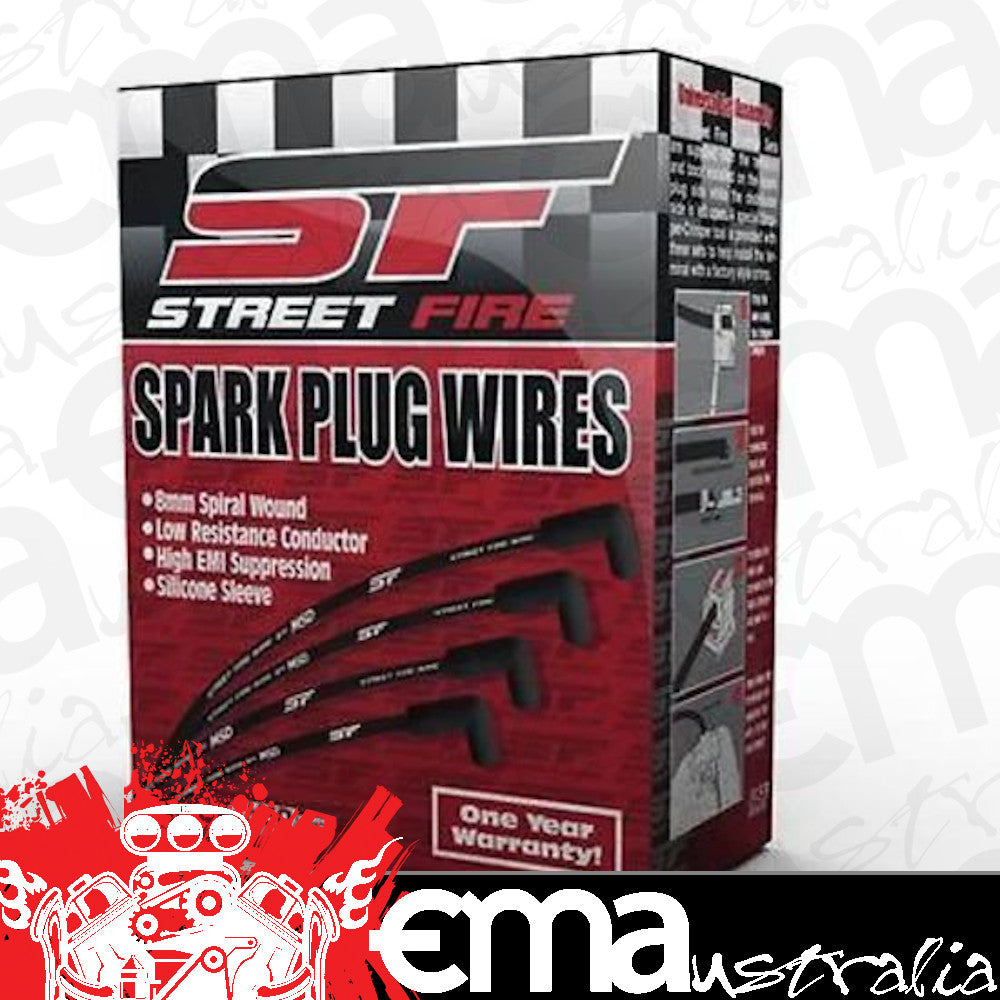 MSD Ignition | MSD5551 | Universal V8 8mm Street Fire Spark Plug Wire (set)