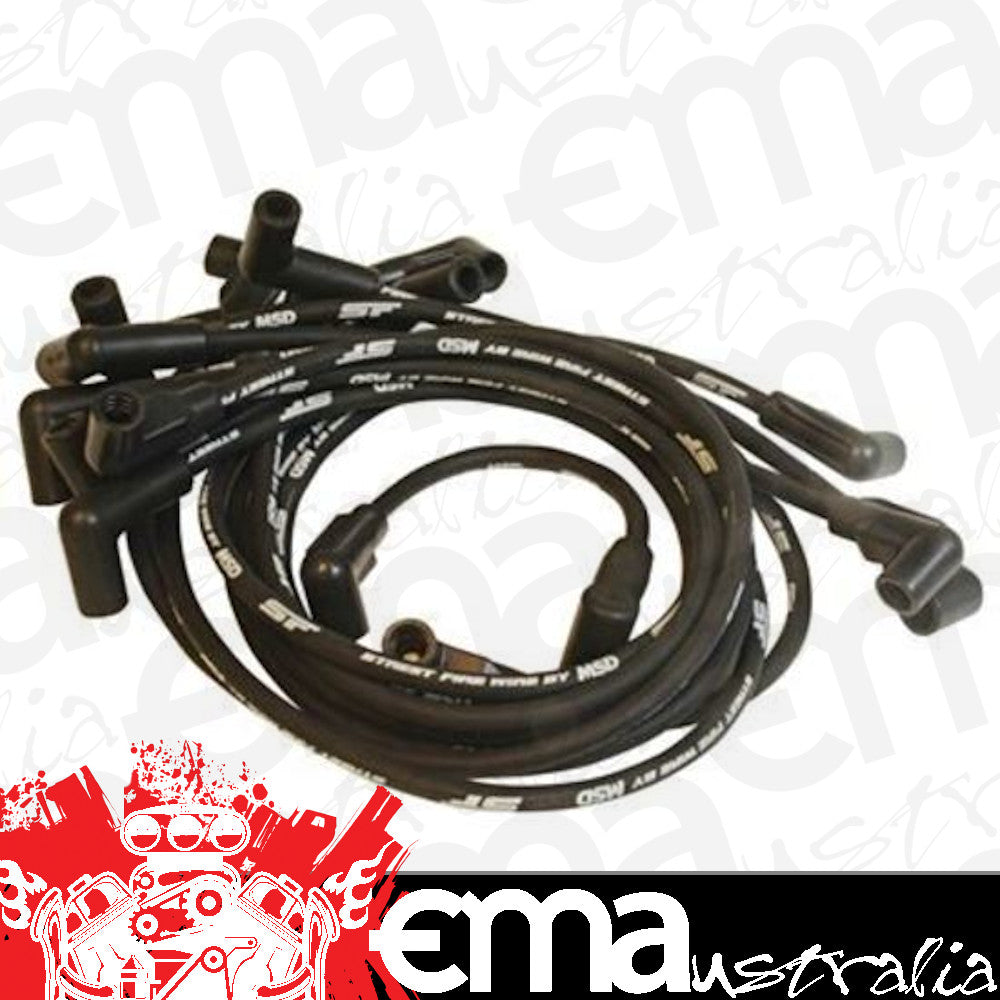 MSD Ignition | MSD5570 | Chevrolet Caprice/Camaro '88-on Ignition lead set 8mm Black Street Fire