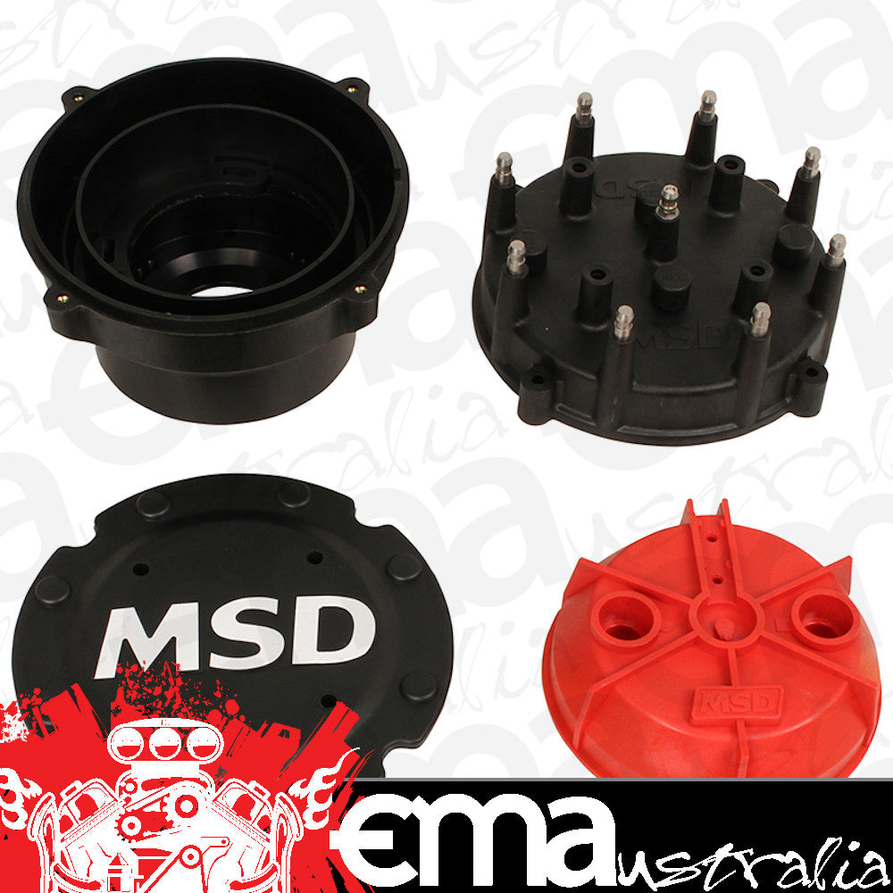 MSD Ignition MSD74553 Pro-Cap Cap-A-Dapt Kit - Black (5" Dia Cap & Rotor Kit Fits Pro Mag 44 Pro Mag 12)