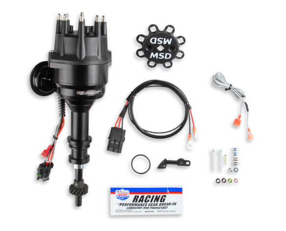 MSD Ignition MSD835031 Ready To Run Distributor Steel Gear Ford 302-351C 429-460 Black