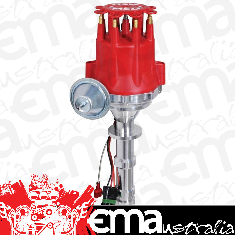 MSD Ignition MSD8393 Pro-Billet Ready-To-Run Distributor Chevy 348-409 Magnetic Pickup Vacuum Advance High Output Module