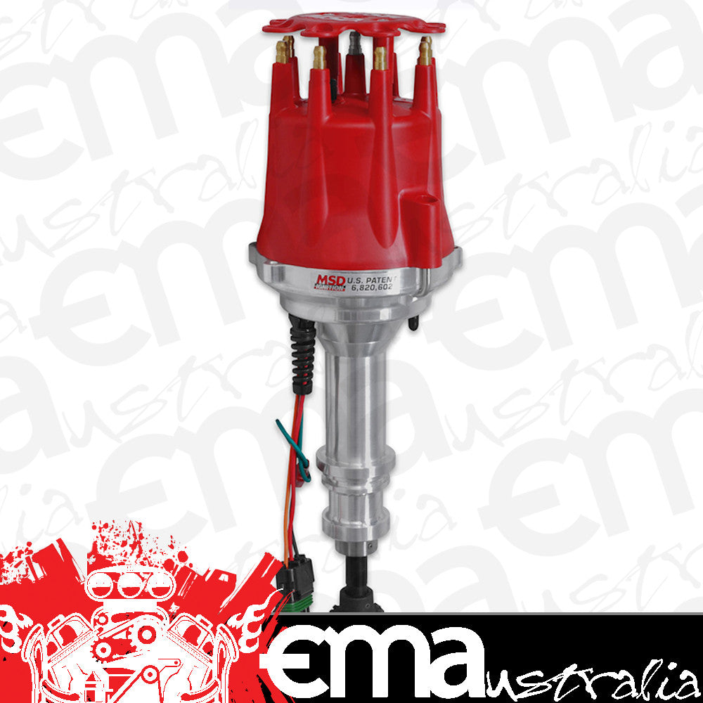 MSD Ignition MSD8503 Digital E-Curve Pro Billet Distributor (Ford 289-302W Adjustable Electronic Advance w/ Vacuum Advance)