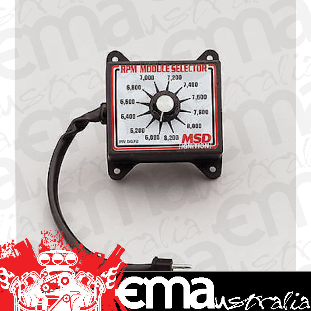 MSD Ignition | MSD8672 | RPM Module Selector Switch 6000-8200 RPM 200 RPM Increments
