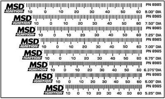 MSD Ignition MSD8985 Ignitio Universal Timing Tape 5.250-8" Balancers