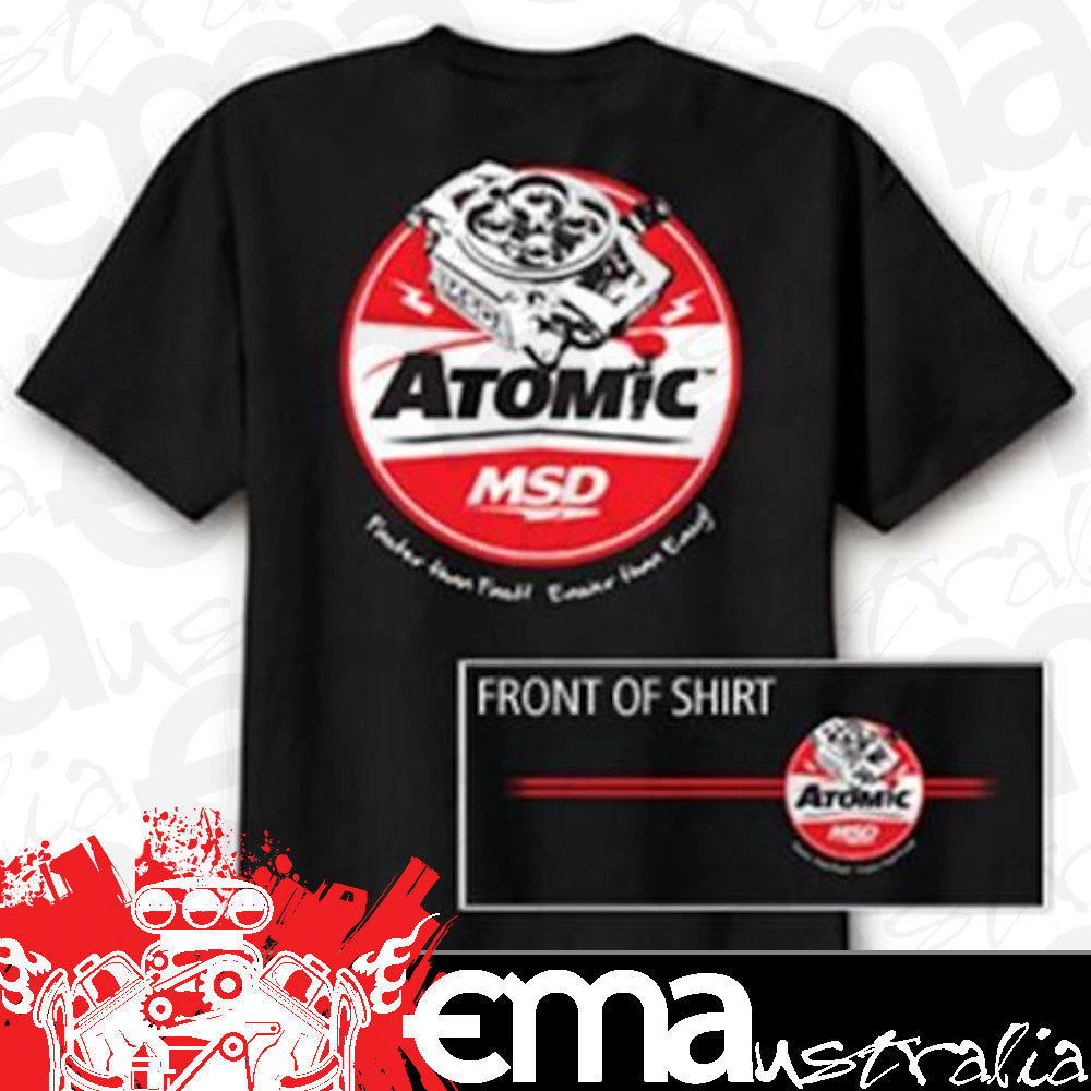 MSD Ignition MSD95125 T-Shirt Atomic Black Large Power Tour