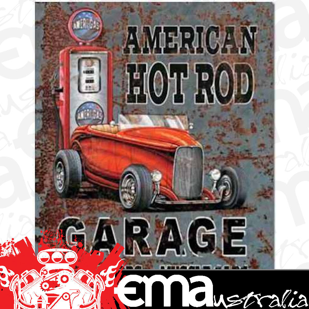 Metal Sign MSI-1539 American Hot Rod Garage 16" x 12.5"