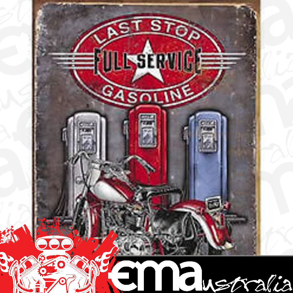Metal Sign MSI-1566 Last Stop Gasoline 16" x 12.5"