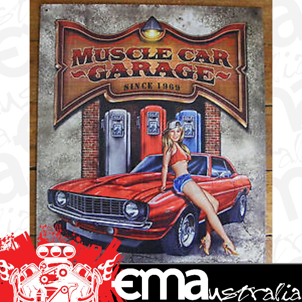 Metal Sign MSI-1568 Muscle Car Garage 16" x 12.5"
