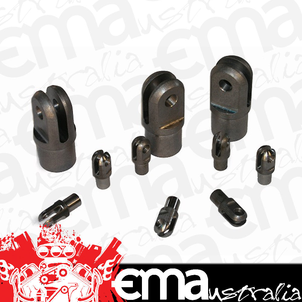 Meziere MZCE10 Weld-In Clevis suit 1" x.058" Tube 3/16" Slot w/ 3/8" Bolt