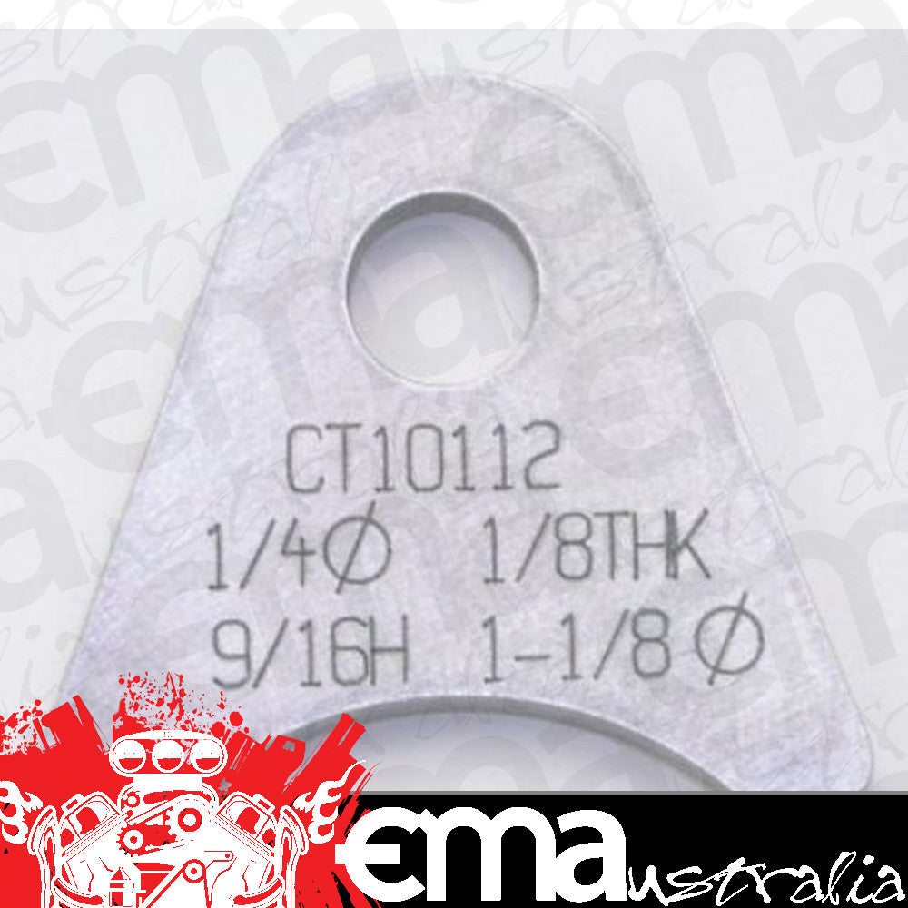 Meziere MZCT10112B Flat Weld On Chassis Tabs 1/8" Thick 1/4" Hole 20 Pack