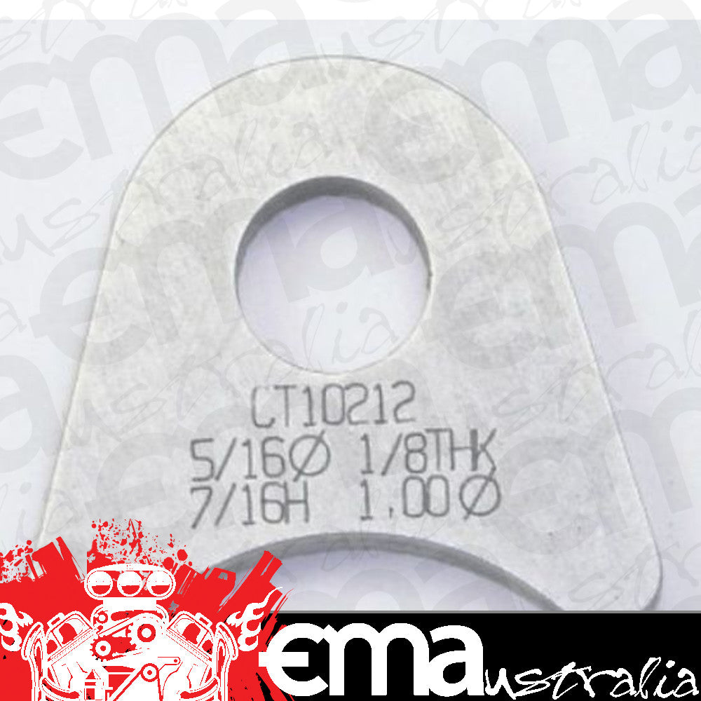 Meziere MZCT10212C Flat Weld On Chassis Tabs 1/8" Thick 5/16" Hole 4 Pack
