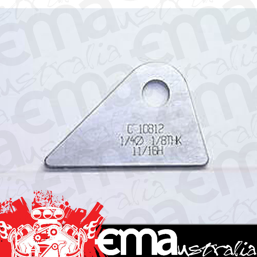 Meziere MZCT10812B Meziere Weld-On Flat Tab 4130 Steel suit Flat Surface Tube 1/4" Hole