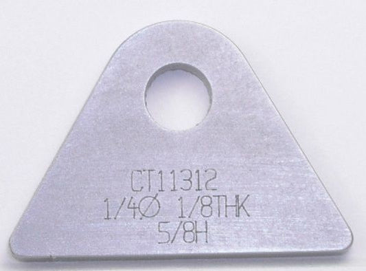 Meziere MZCT11312C Meziere Flat Weld On Chassis Tabs 1/8" Thick 1/4" Hole 4 Pack