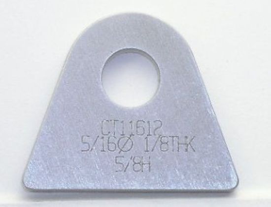 Meziere MZCT11612C Meziere Flat Weld On Chassis Tabs 1/8" Thick 5/16" Hole 4 Pack
