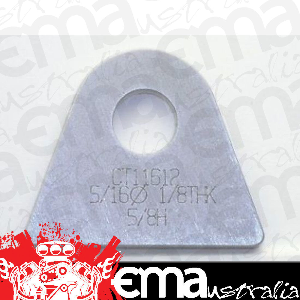 Meziere MZCT11612C Flat Weld On Chassis Tabs 1/8" Thick 5/16" Hole 4 Pack