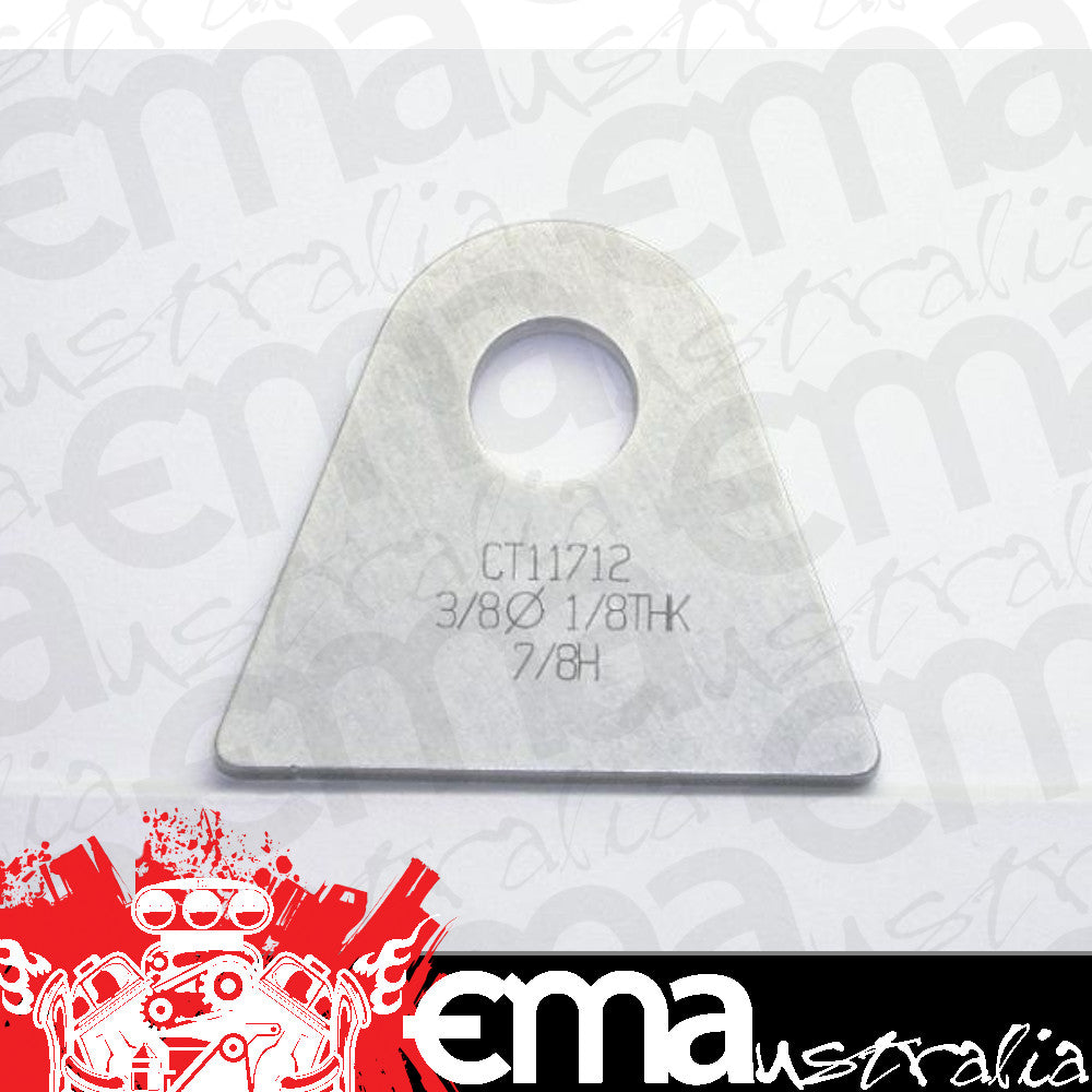 Meziere MZCT11712B Flat Weld On Chassis Tabs 1/8" Thick 3/8" Hole 20 Pack