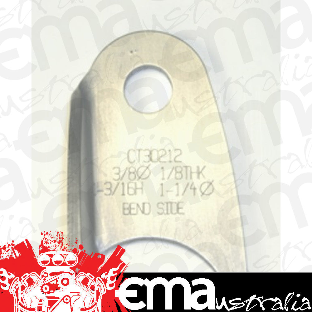 Meziere MZCT30212C Weld-On Tab Bent Left 4130 Steel suit 1-1/4" Tube w/ 3/8" Hole Qty: 2