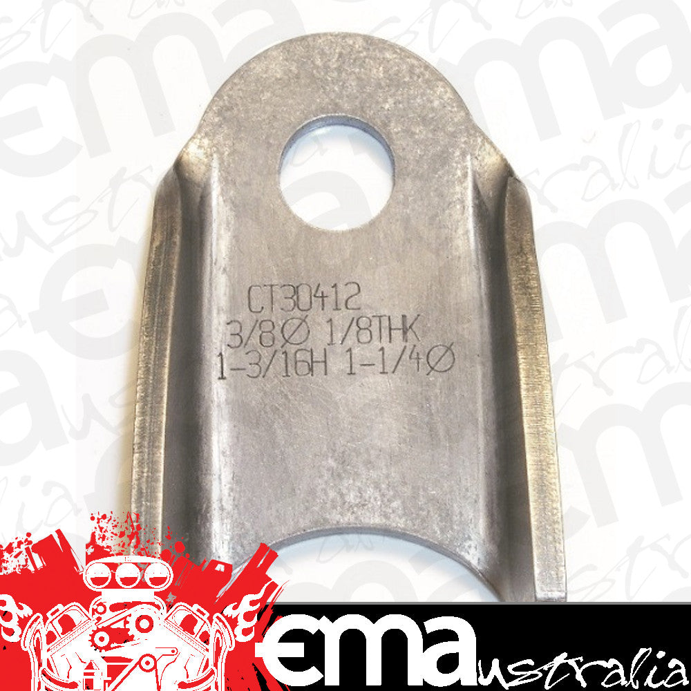 Meziere MZCT30412B Weld-On Bent Tab 4130 Steel suit 1-1/4" Tube Bent 2 Sides w/ 3/8" Hole Qty: 20