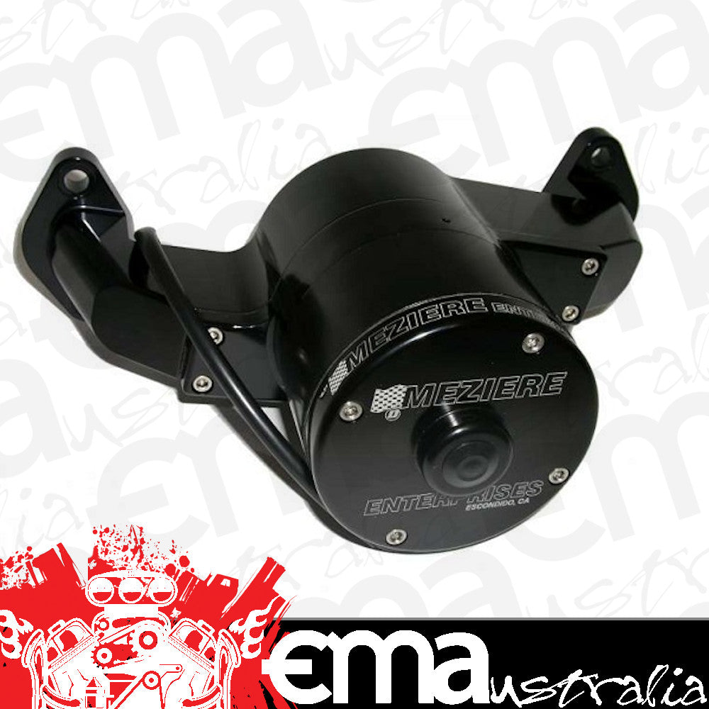 Meziere MZWP100S Big Block Chev Electric Water Pump Black Finish 35Gpm Standard Motor