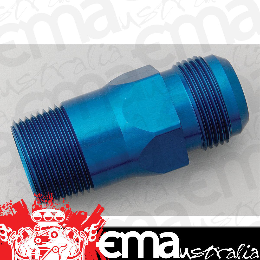 Meziere MZWP1016B Straight 1" Npt Male to -16An Male Short Hose Fitting Blue