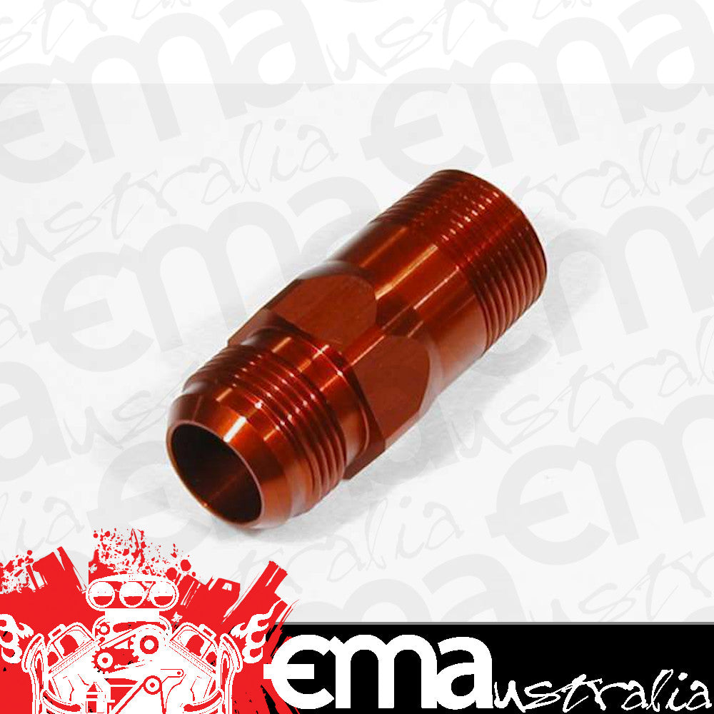 Meziere MZWP1016R Straight 1" Npt Male to -16An Male Short Hose Fitting Red