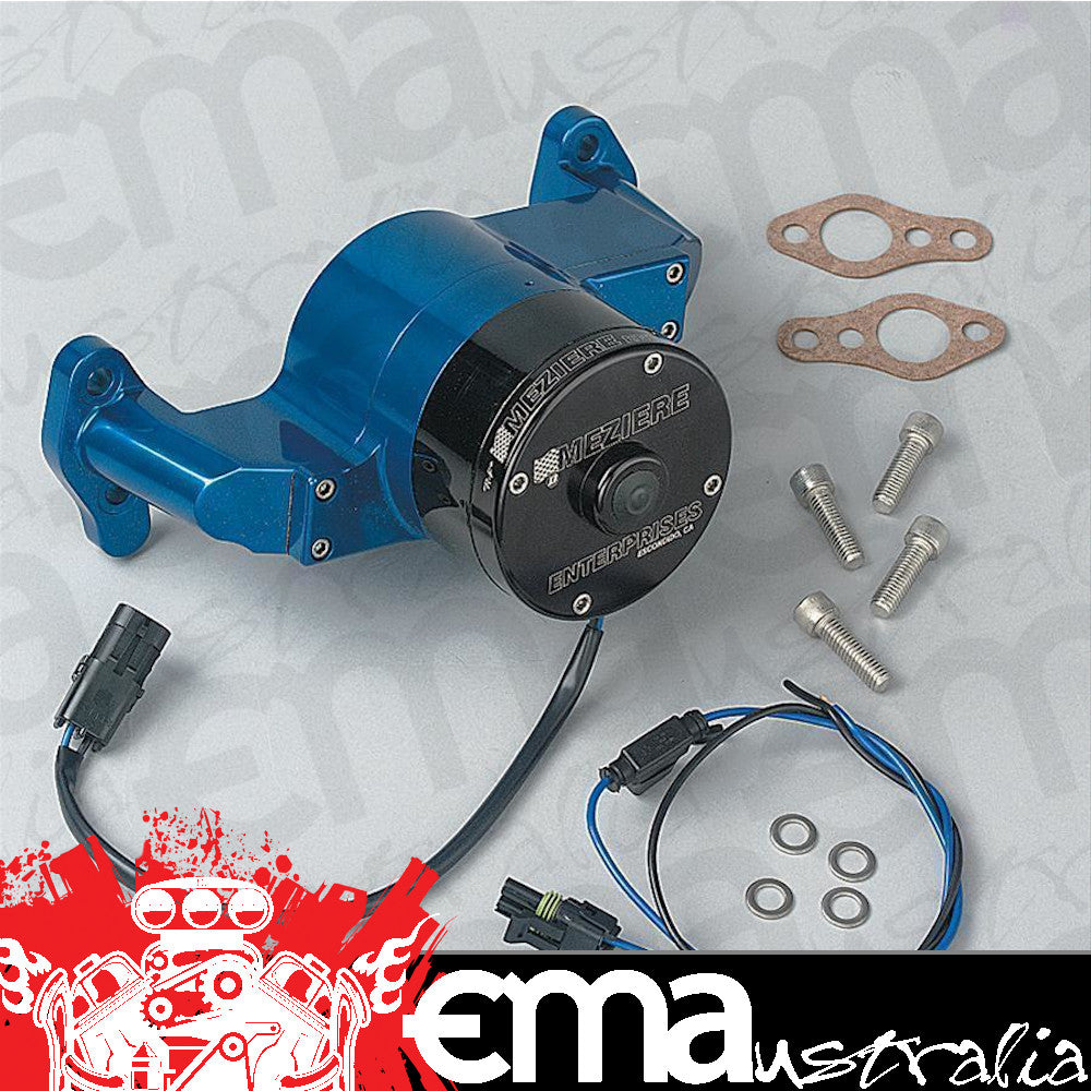 Fits ChevSmall Block Gen I283-400 C.I.D.Pump Material:Aluminum 100 Series Electric Water Pump 35Gpm Chev SB 262-400 Blue Meziere MZWP101B
