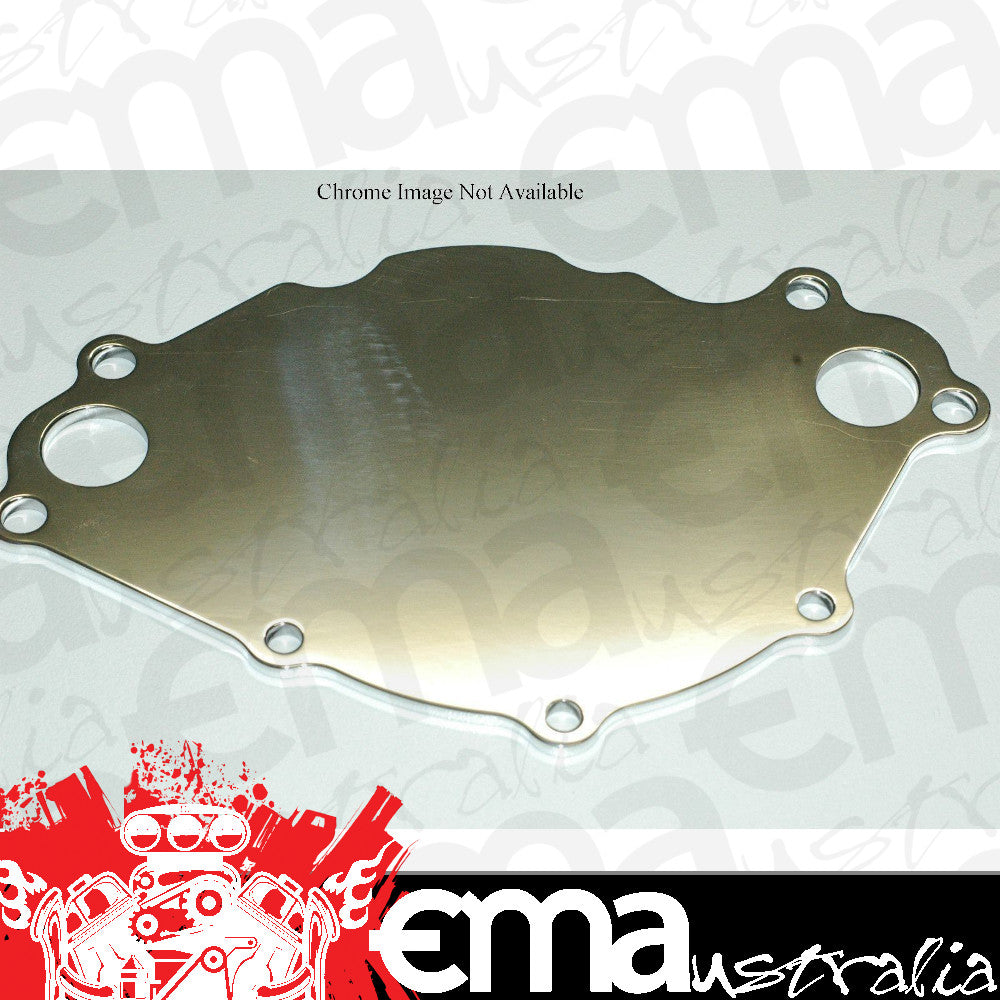 Meziere | MZWP113C | Elec Water Pump Billet Backing Plate Ford 289-351W Chrome
