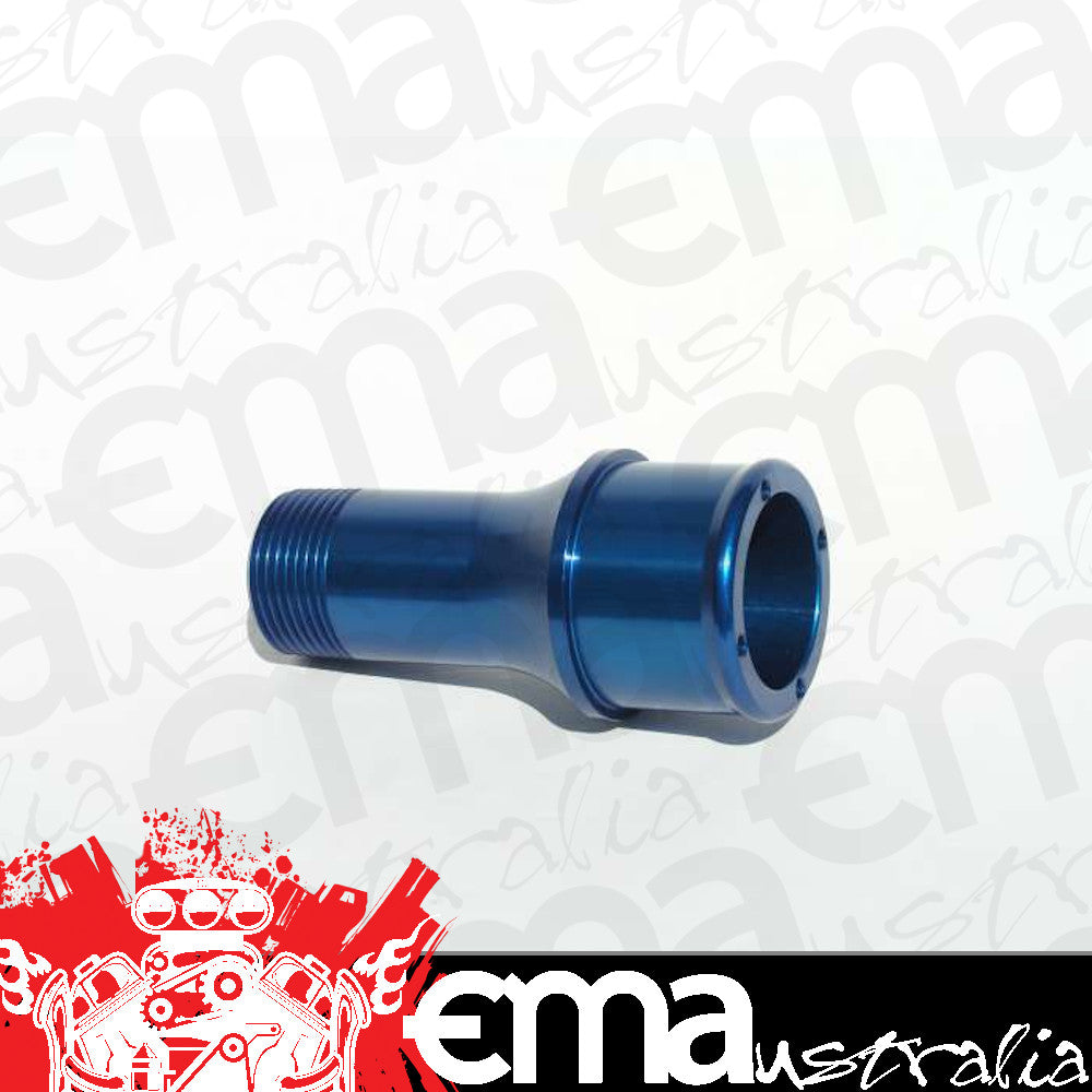 Meziere | MZWP2175B | Straight 1" Npt Male to 1-3/4" Long Hose Fitting Blue