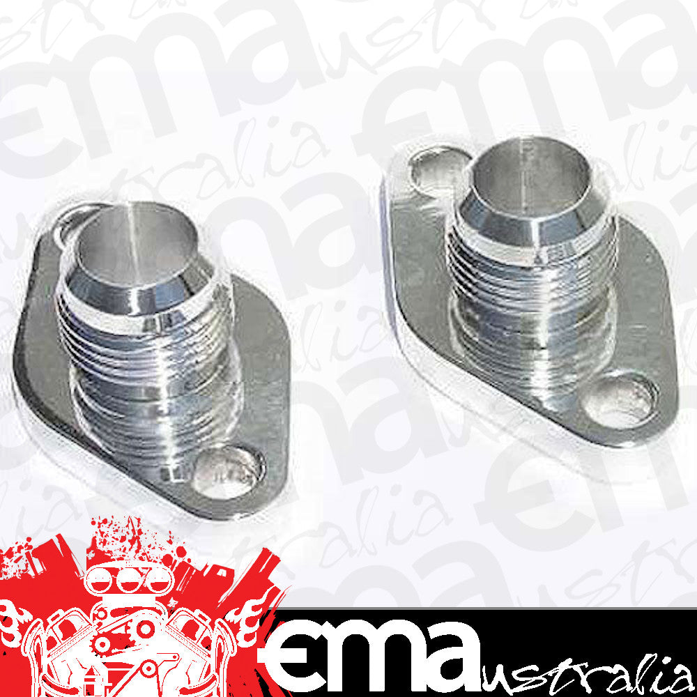 Meziere MZWP8112ANU Meziere Water Pump Port Adaptor Flanges -12An Male Polished Chev SB