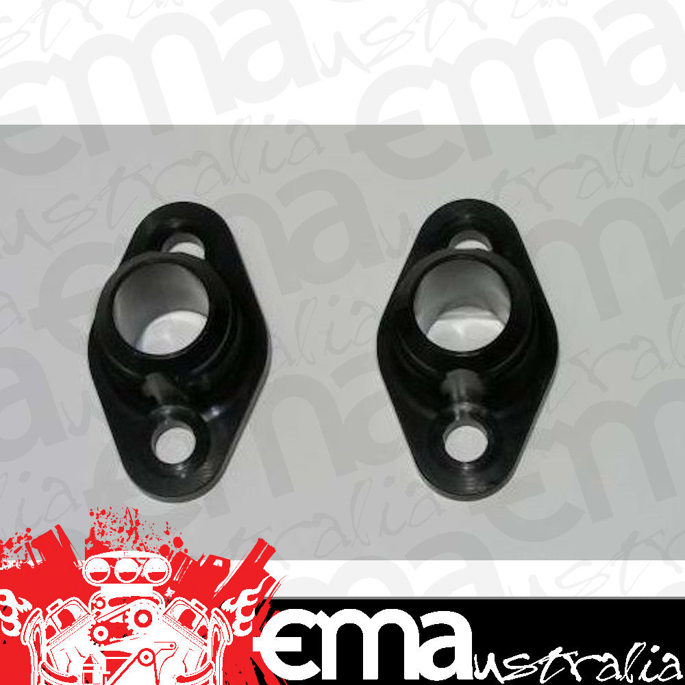 Meziere MZWP8116ANS Meziere Water Pump Port Adapters -16An Male Black Chev SB V8 (pair)