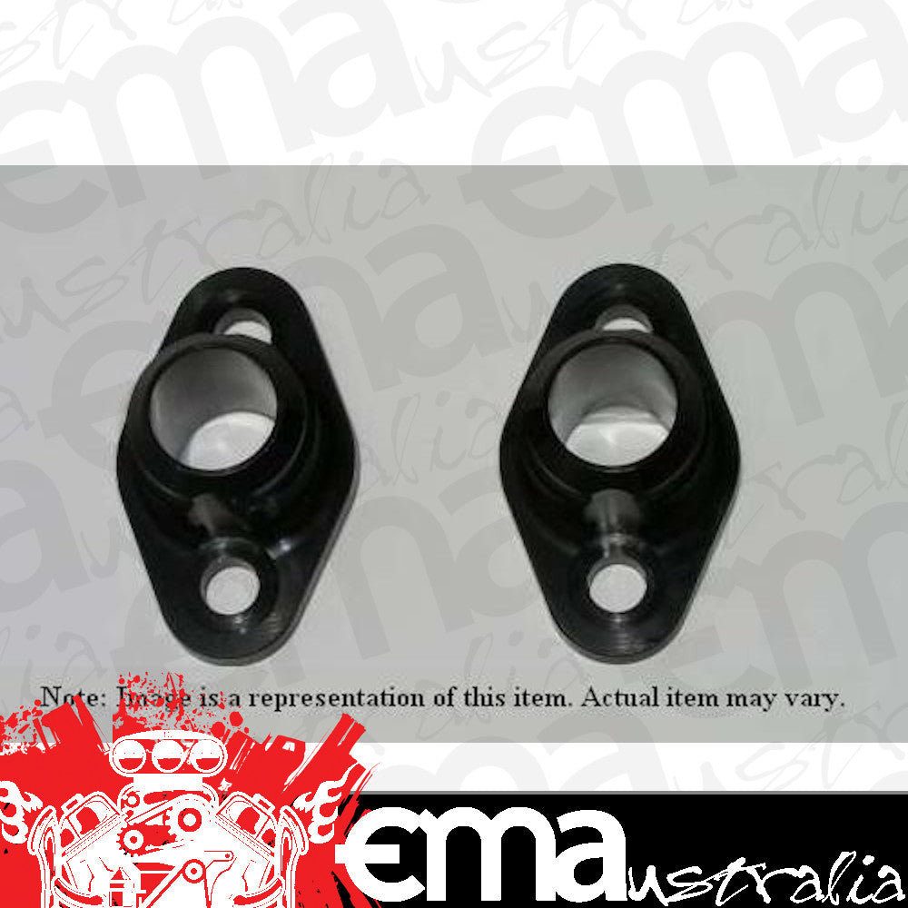 Chevy small block Gen I 262-400ci V8 Water Pump Port Adapters -16An Male Polished Chev SB (pair) Meziere MZWP8116ANU