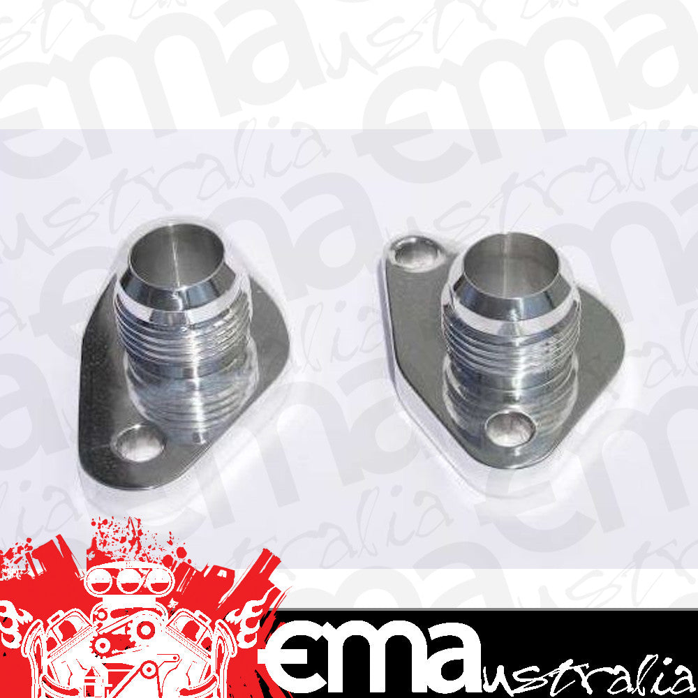 Meziere MZWP8312ANU Meziere Ford SB Water Pump Port Adaptor Flanges -12An Male Polished