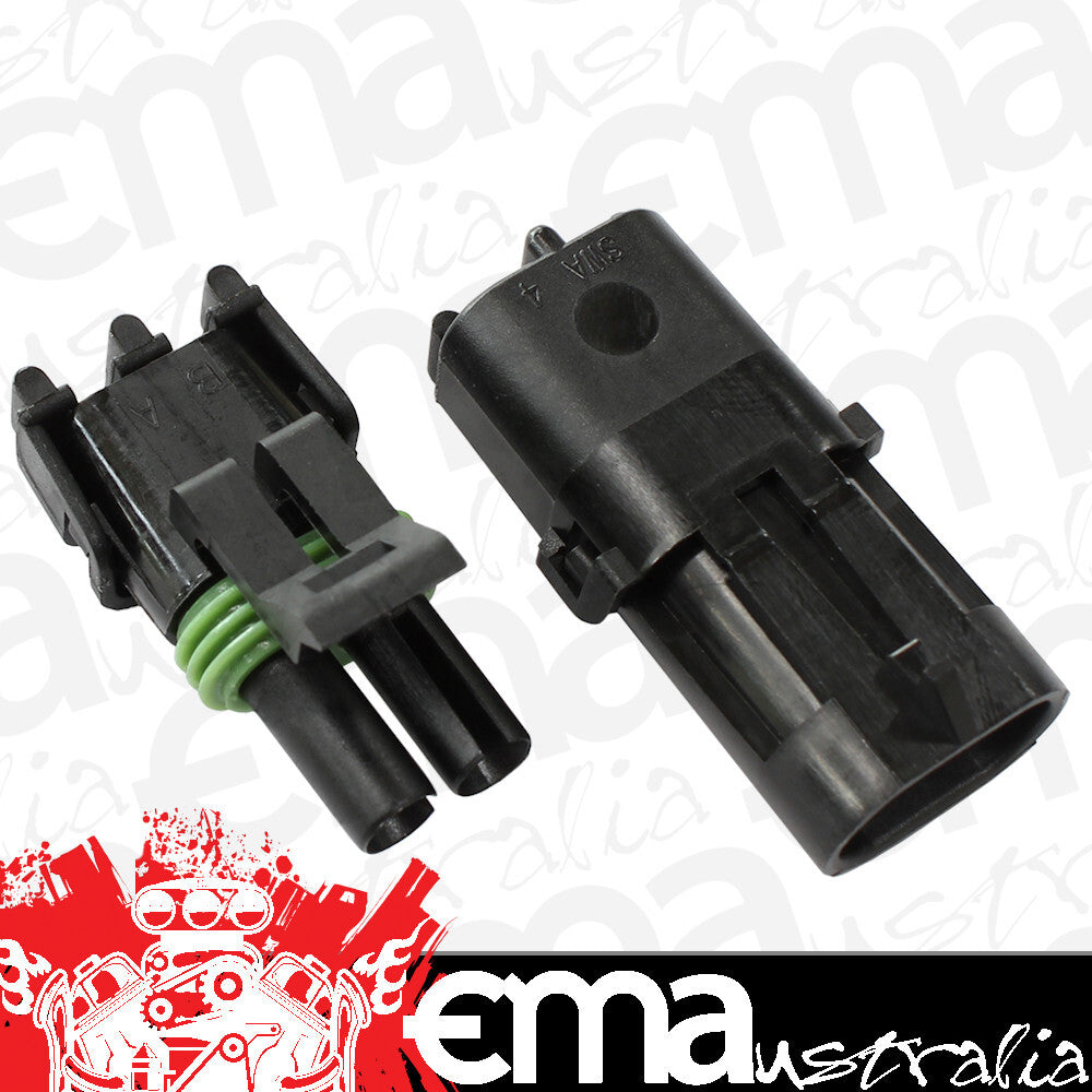 Aeroflow AF49-8502 Weatherpack 2 Pin Connector Male/Female Pins & Seals