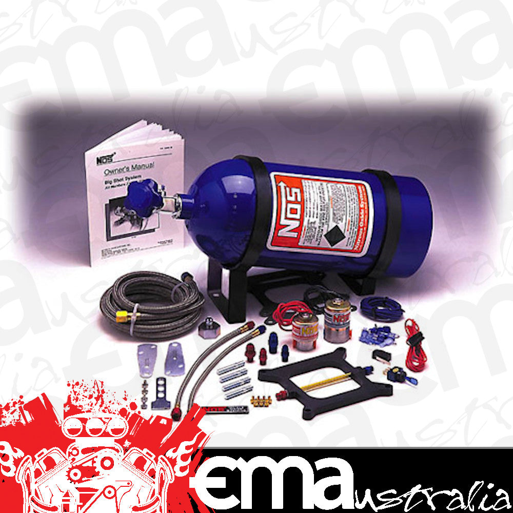 Nitrous Oxide (NOS) NOS02102 Big Shot Single Stage Nitrous Kit 200-400 Horsepower. Suit 4500 Series Carbs.