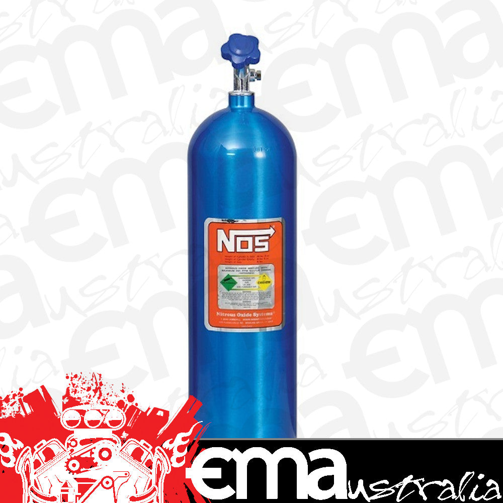 Nitrous Oxide (NOS) NOS14750 Nitrous Bottle 15-lb. Electric Blue 27" X 7" Dia. w/ Hi-Flo Valve