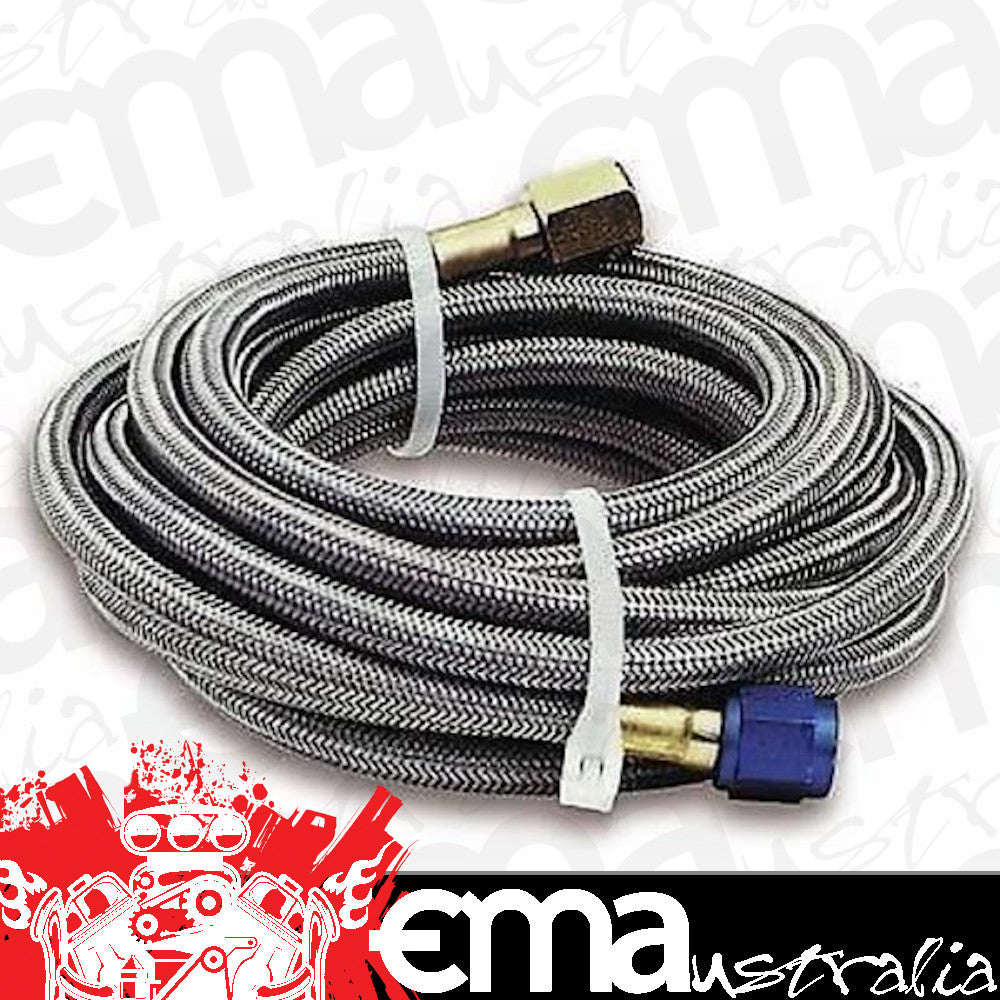 Nitrous Oxide (NOS) NOS15475 Stainless Steel Braided Hose -6AN Female Ends 14-Foot Blue 15475