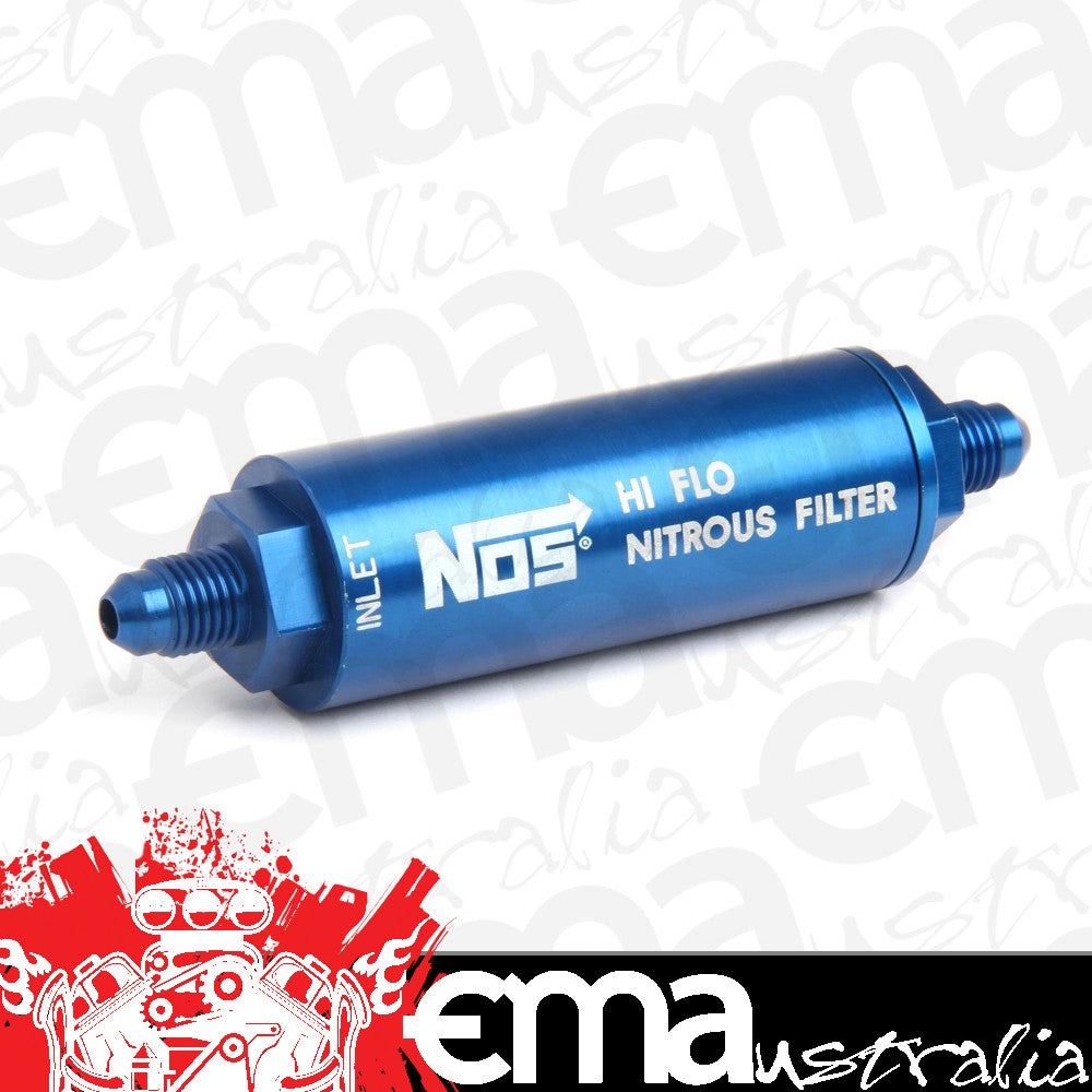 Nitrous Oxide Systems (NOS) NOS15550 Oxide (NOS) In-Line -4 AN to -4 AN 140 Micron Nitrous Filter