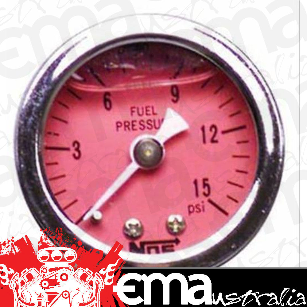 Nitrous Oxide Systems (NOS) | NOS15905 | Oxide (NOS) 0-15 PSI Fuel Pressure Gauge 1-1/2"