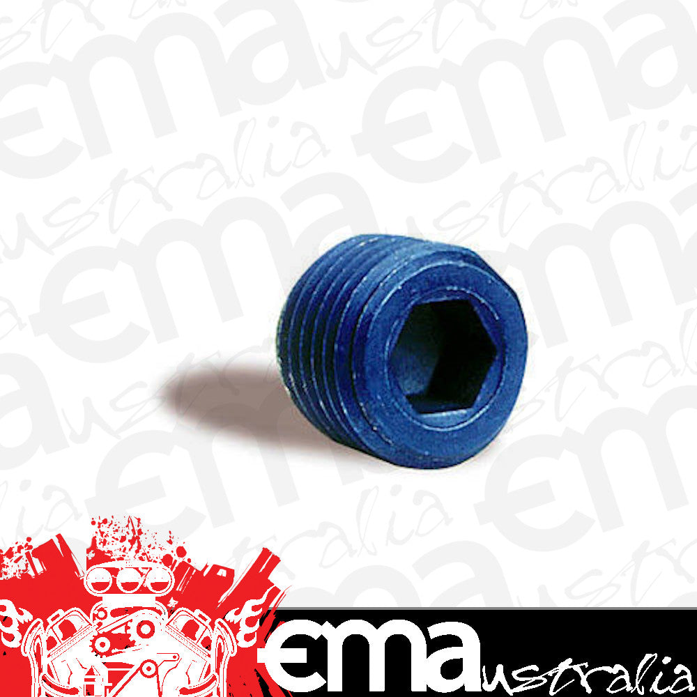 Nitrous Oxide (NOS) NOS17200 Allen Pipe Plug 1/16" NPT Aluminium Blue Anodized 17200