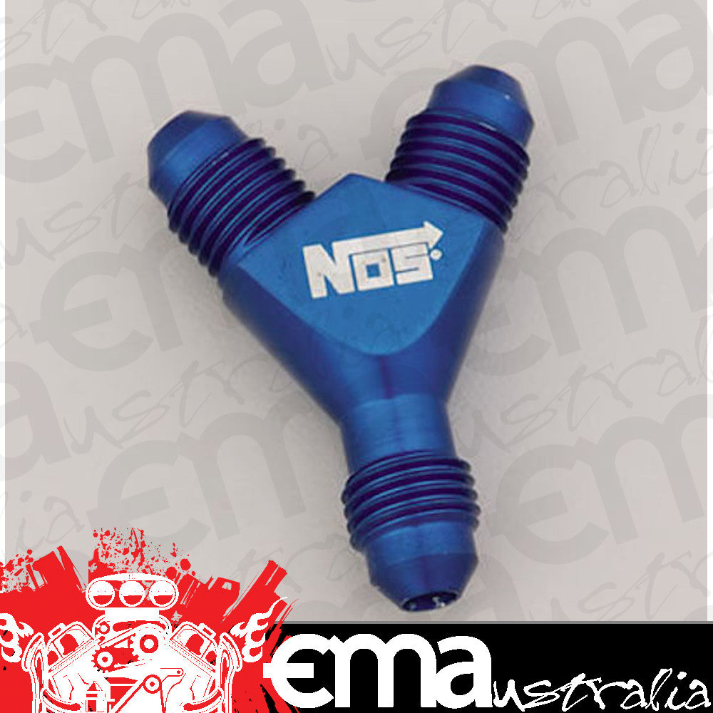 Nitrous Oxide Systems (NOS) NOS17830 Oxide (NOS) Specialty -4 AN Male Y Fitting Blue Anodized 17830