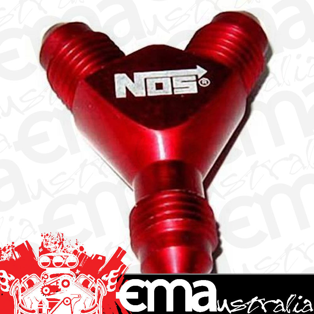 Nitrous Oxide (NOS) NOS17836 Specialty Aluminium -6 AN Male Y Fitting Red Anodized