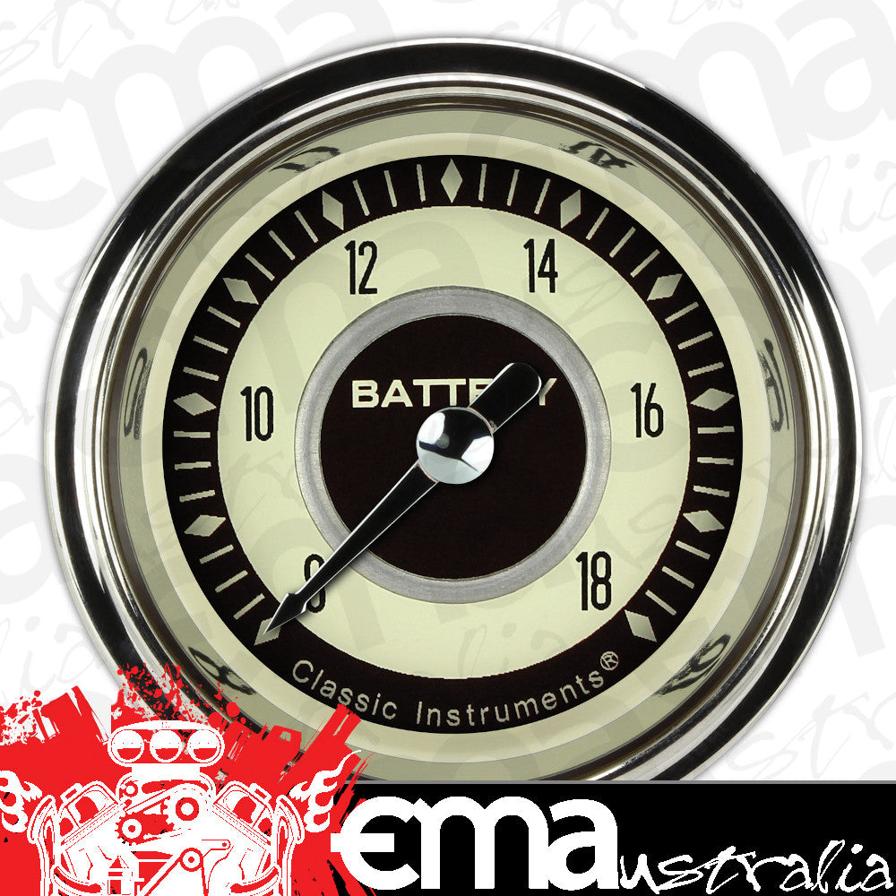 Classic Instruments NT130SHC Nostalgia VT - Volt Gauge Full Sweep 2-1/8"