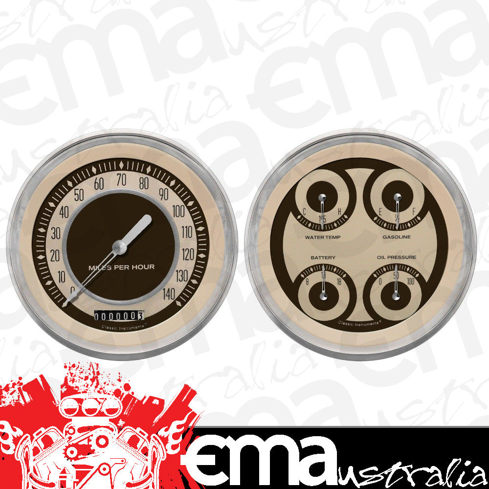 Classic Instruments NT52SLC Nostalgia VT 4 - 5/8" Speedo & Quad