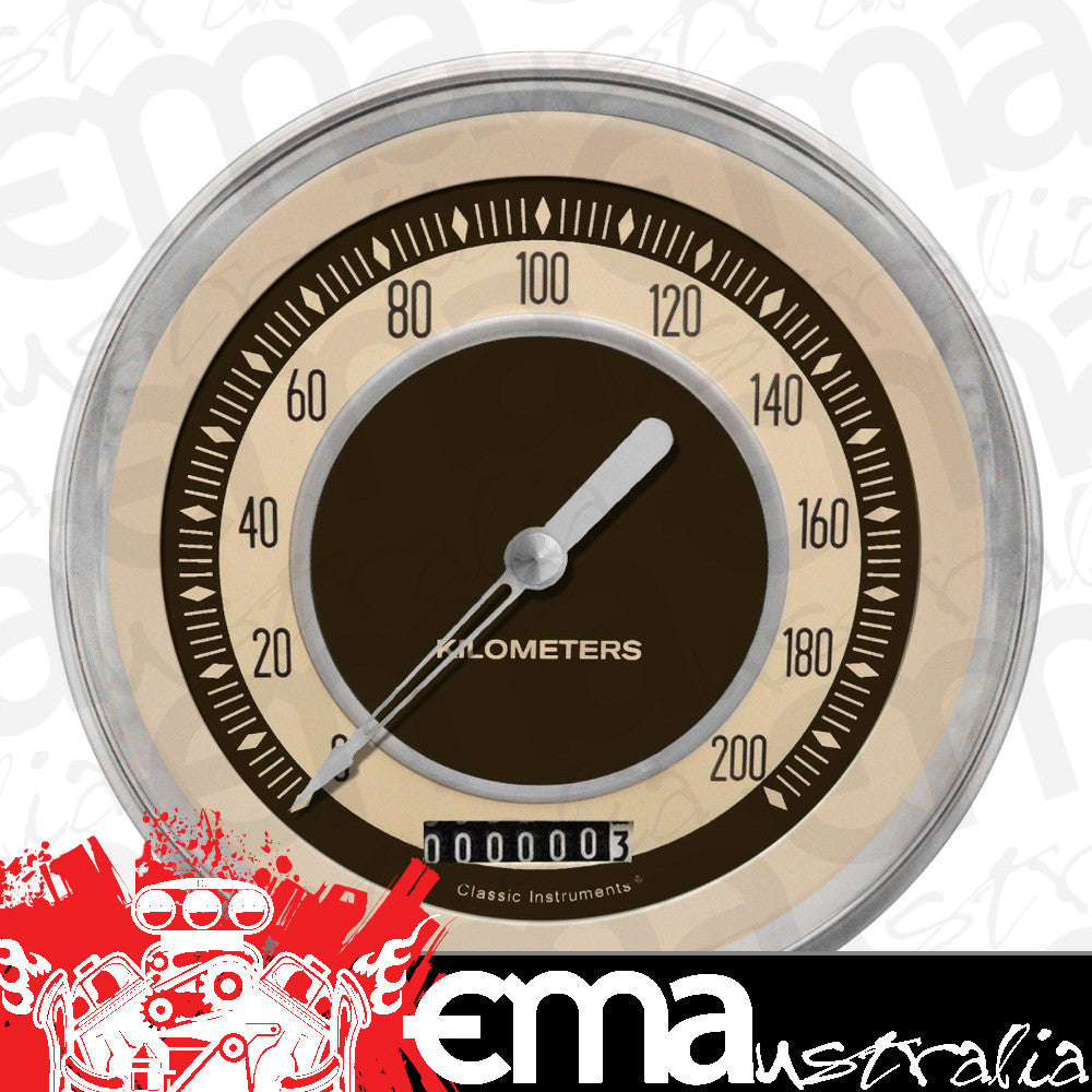 Classic Instruments NT58SLC Nostalgia VT - Speedometer Gauge 4-5/8" (stock KPH)